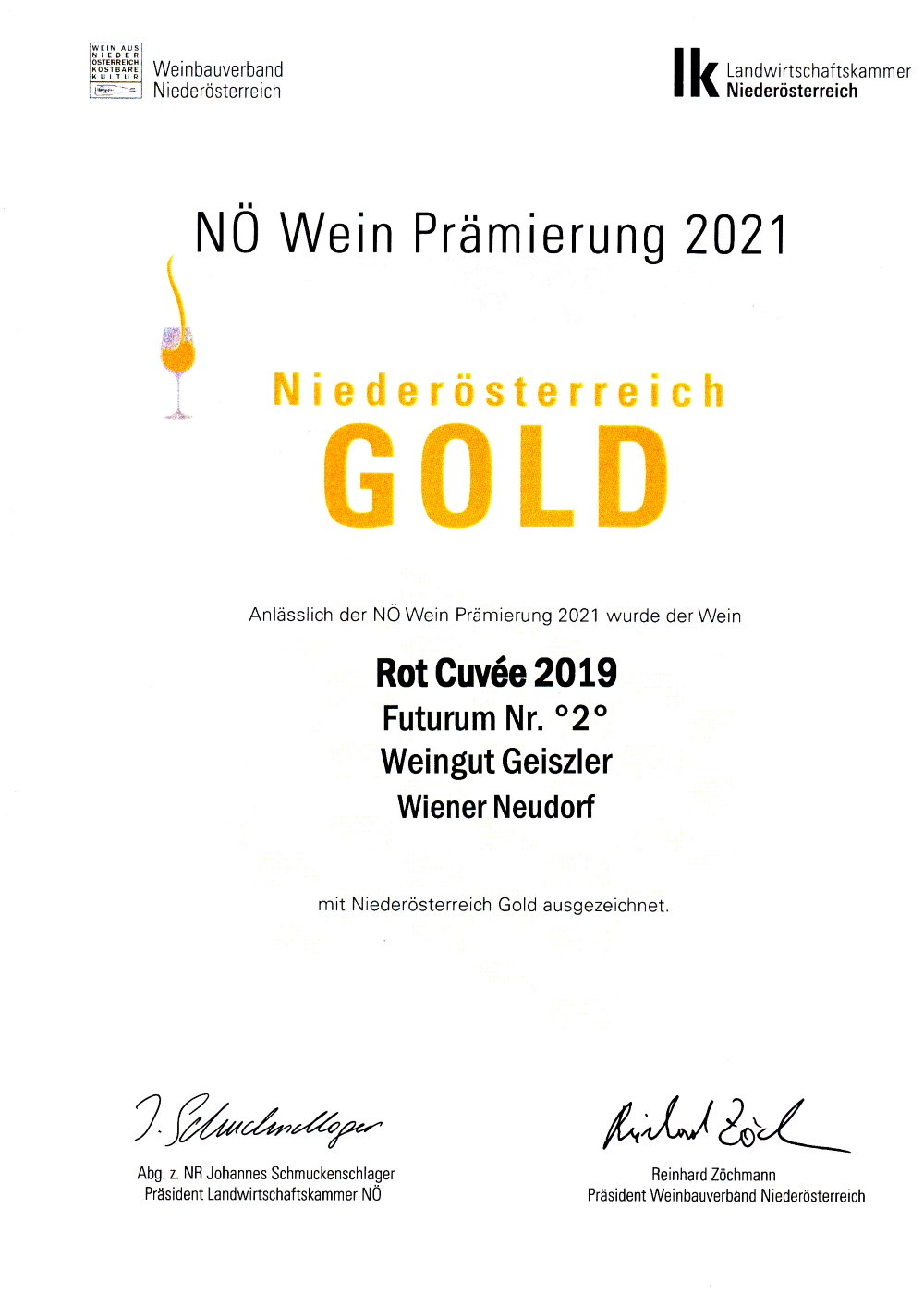 Niederösterreich Gold 2021 Futurum